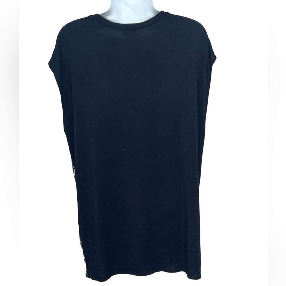 Helmut Lang Strata lightweight short sleeve gray black jersey top size medium - Picture 7 of 12